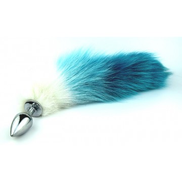 L Size Butt Plug with Colorful Fox wool tail L Size Butt Plug with Colorful Fox wool tail